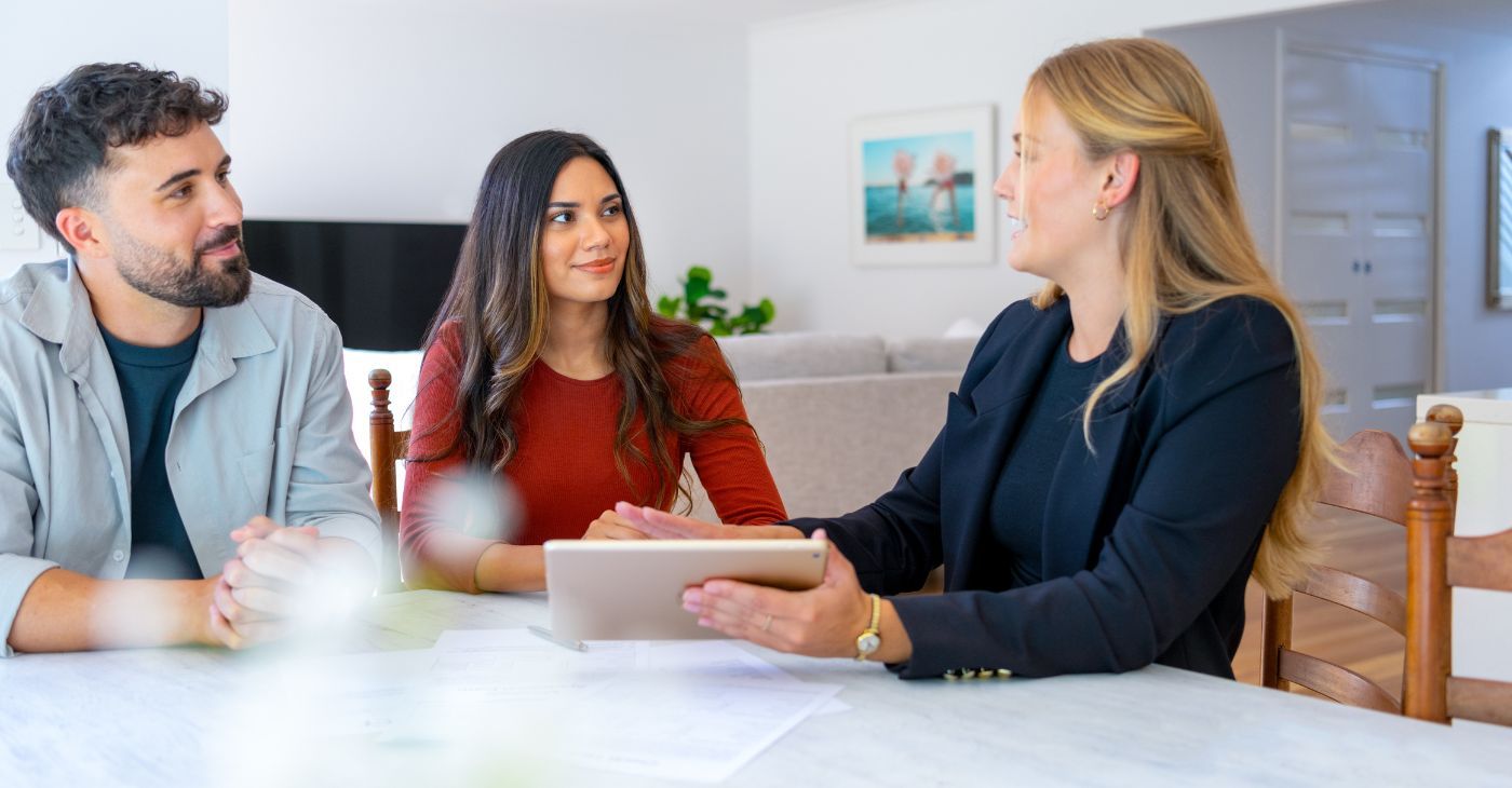 A couple reviewing finances